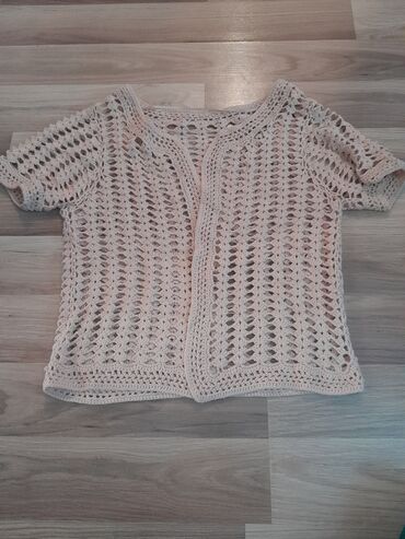 женские вязаные кофты: Hər biri 7 azn.xs sl razmer var. 1) Açıq bej rəngdə əl işi