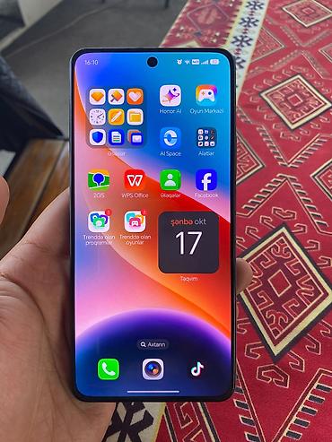 gunes paneli kamera sistemi: Honor X8 5G, 128 GB, rəng - Boz, Zəmanət, Sensor, Barmaq izi — 3