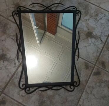 okruglo ogledalo 100 cm: Ručno ogledalo, shape - Kockasti, 38 x 22 cm, Sa reljefom, Novo
