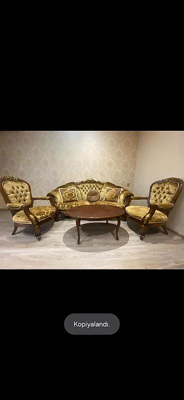 Klassik Divan kreslo dəsti satılır jurnalni daxil 1500₼. çox baha