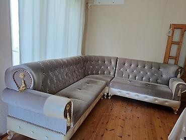 Künc divan – klassik üslub, zərif detallarla - Forma: “L” tipli künc