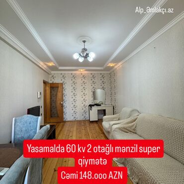 Tulumlar: Alp Əmlak agentliyi: Yasamalda 60 kv 2 otağlı təmirli və əşyalı