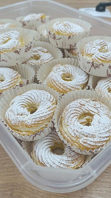 Выпечка, хлебобулочные изделия: Домашняя кондитерская выпечка - Заварные кольца: нежное заварное — 5