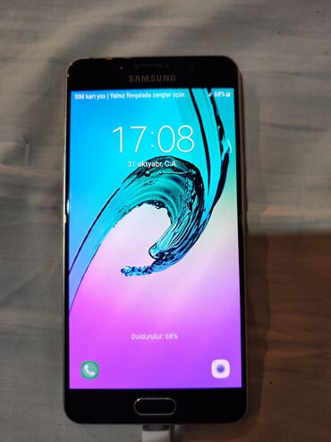 usb samsung: Samsung Galaxy A5 2016, 4 GB, rəng - Gümüşü, Sensor