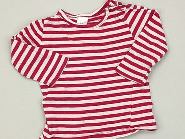 czerwona bluzka z długim rękawem: Bluzka, 3-6 m, stan - Dobry