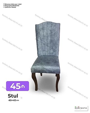 Stul – 40×45 sm - Yumşaq oturacaq və yüksəksırtlı dizayn - Taxta lalafo.az -da Stul – 40×45 sm - Yumşaq oturacaq və yüksəksırtlı dizayn - Taxta