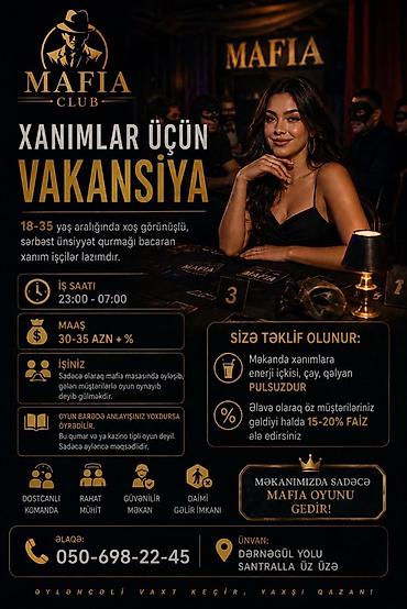 cay işi: Hostes, qeydiyyatçı tələb olunur, 18-29 yaş, Təcrübəsiz — 1