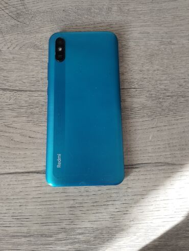 1000 сомдук телефон: Redmi, Redmi 9A, Колдонулган, 32 ГБ, түсү - Көк, 2 SIM