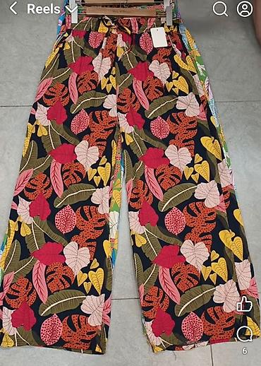 mickey mouse: Siroke pantalone raznih sarenih dezena i boja sa elasticnim pojasem — 4