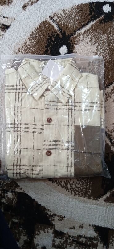 белые мужские рубашки с длинным рукавом: Детский топ, рубашка, цвет - Бежевый, Новый