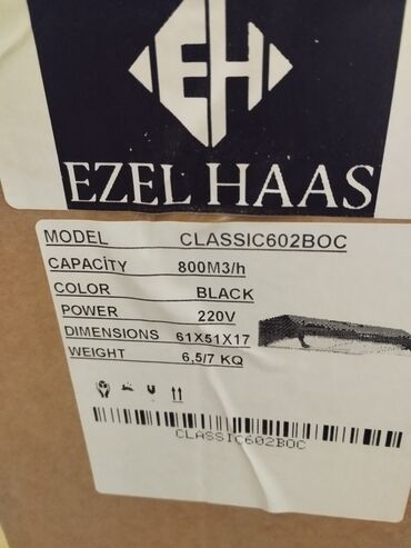 Mikrodalğalı sobalar: Aspirator Ezel, rəng - Qara, Yeni