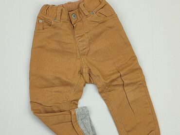 legginsy eko skóra brązowe: Baby material trousers, 12-18 months, 80-86 cm, H&M, condition - Good