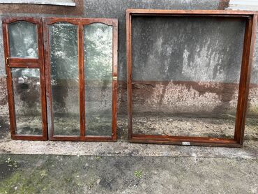 прием стекла в бишкеке: Деревянное окно, Комбинированное, Б/у, 150 *135, Самовывоз