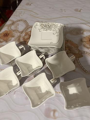 das komur: Çay dəsti, rəng - Ağ, Farfor, 6 nəfərlik — 2