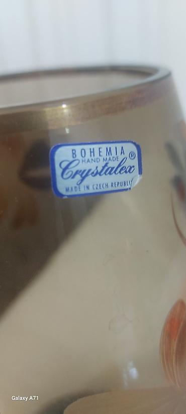 nerj qab: Bohemia Crystalex əl işi şirniyyat qabı - Mənşə: Çexiya, Bohemia — 3