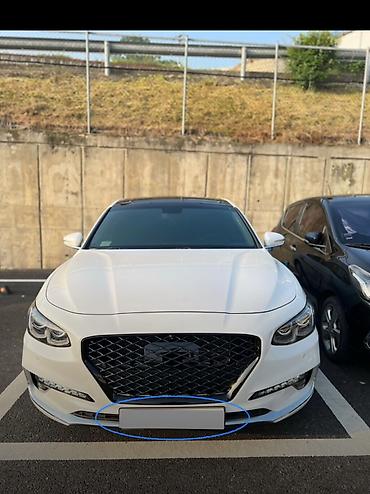 black: Кассетник для номера на Hyundai Grandeur (IG) — нижнее крепление под — 1