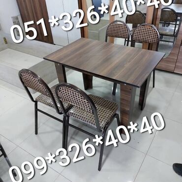 Masa və oturacaq dəstləri: Qonaq otağı üçün, Yeni, Açılan, Dördbucaq masa, 2 stul — 27