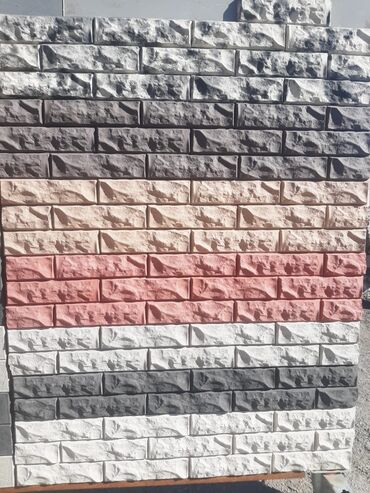 Kafel və metlax: Dekorativ fasad və daxili divar daş panelləri - Material: Beton