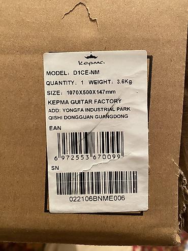 Гитары: Гитара Kepma🎸 Kepma D1CE K1 Natural Matt😍 Чехол, каподастр, ремень — 12