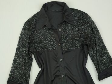 czarne bluzki z koronką plus size: Сорочка жіноча, XL, стан - Ідеальний