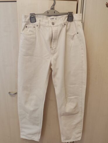 polşanın qadın şalvarları: Cinslər, PULL&BEAR, XL (EU 42), rəng - Ağ