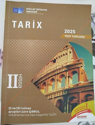 Tədris ədəbiyyatı: Yenidir çox az istifadə olunub münasib qiymətə satılır - Tarix 2025 — 2