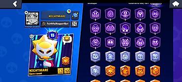 Төш белгилер: Игровой аккаунт Brawl Stars Основное: - Ник: NIGHTMARE - Создан в — 3