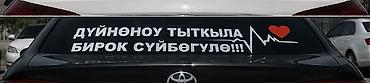 стикеры для карт: Автонаклейки на стекло и кузов - Большие надписи для заднего стекла — 1