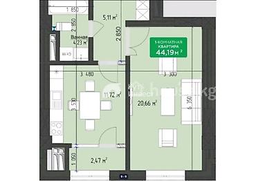 Продажа квартир: 1 комната, 44 м², Элитка, Евроремонт — 12