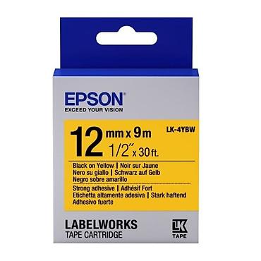 printer almaq: Epson LK-4YBW C53S654014 Strong Adhesive Black/Yellow etiket lenti – — 1