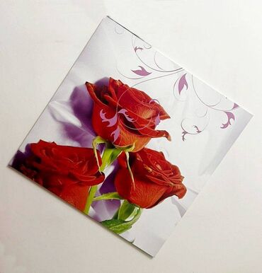 украшение для ёлки: Картина декоративная " Роза красная"- интерьерная, для украшения