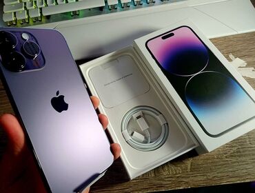 Apple iPhone: IPhone 14 Pro Max, Скидка 10%, Новый, 128 ГБ, Deep Purple, Коробка, 87 %