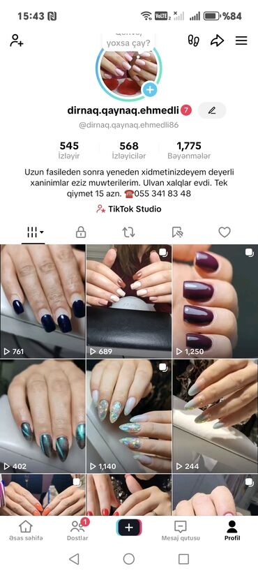 наращивание ресниц на дому: Manikür, Dırnaq qaynağı, Salonda