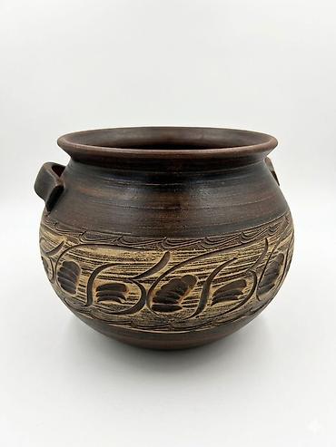 Qab-qacaq və mətbəx ləvazimatları: Qazan, rəng - Qəhvəyi, Keramika, 5-dən çox l — 4
