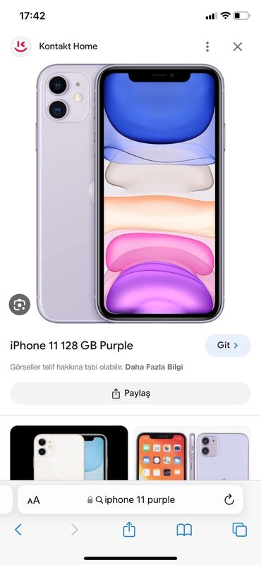 iphone 7 almaq: IPhone 11, 64 GB, Deep Purple, Face ID