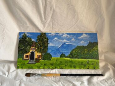 07 şəkilləri yuklə: Mənzərə rəsmi
Ölçü 45 x 15 sm
Akrilik boya