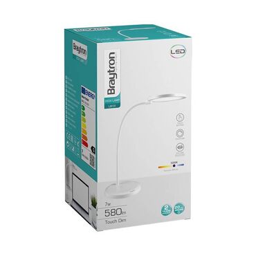 Постельное белье: Stolüstü Lampa Masaüstü LED Braytron BK01-01310 LB131-7W 4000K Ağ IP20