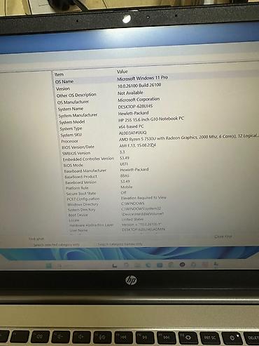 HP: HP 255 15.6 inch G10 noutbuk 2025 fevralda alınıb maksimum 2 ay — 2