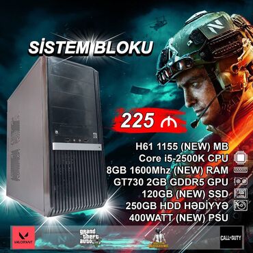 kompyuter keysi: Sistem Bloku "Digital DDR3 H61 1155 Core i5 2500K GT730 2GB GDDR5"