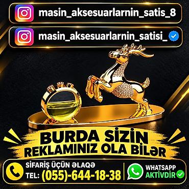 aksesuar instagram: Qızılı rəngdə avtomobil salon aksesuarı – maral fiqurlu dekor və ətir — 1
