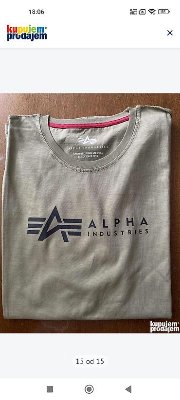Majice: Muške majice Alpha Industries – kratki rukav - Originalni Alpha — 15