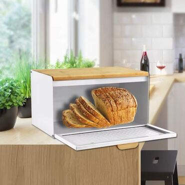 Çörək qabları: Cörek qabı
Metal
hem qapaqlı,hem doğrama taxtalı
Bamboo — 6