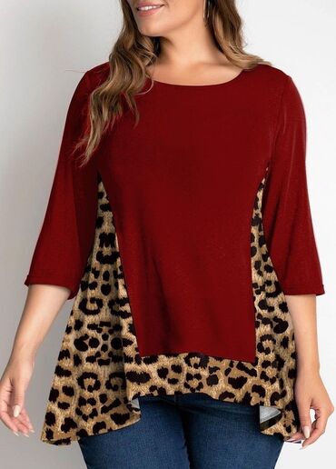 trenerke 3xl: 2XL (EU 44), Lycra, Single-colored, Animal, color - Burgundy