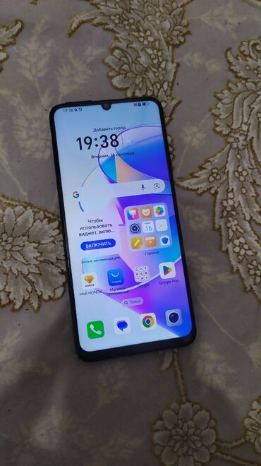 телефон blackview: Honor X7a, Б/у, 128 ГБ, цвет - Черный, 2 SIM