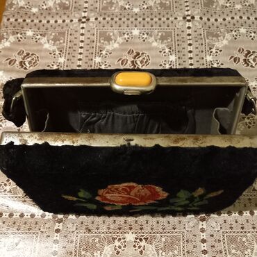 Çantalar: Roza i̇lməli̇ retro çanta -🎁 hədi̇yyəli̇ (şəkillərə bax) -1930-50 ci — 7