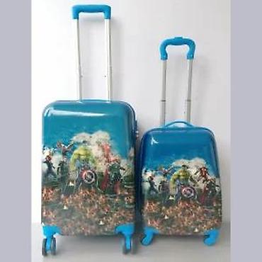 Rančevi, torbe i koferi: Dečji set kofera sa superherojskom tematikom (2 kom) - Dizajn: tvrde — 11