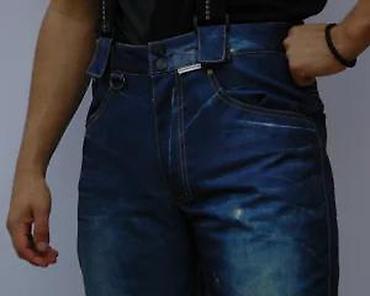 Farmerke: Muške farmerke tamnoplave boje sa ravnim nogavicama, idealne za — 14