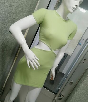 gloh haljine: S (EU 36), color - Green, Other style, Short sleeves