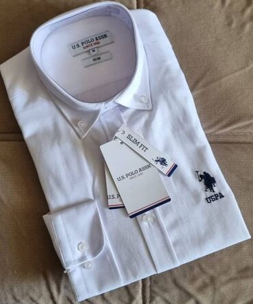 kapsonkali koynekler: Мужская рубашка, U.S. Polo Assn, M, цвет - Белый