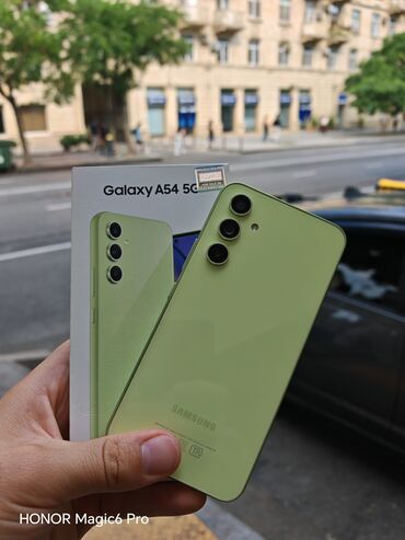 Samsung Galaxy A54 5G, 256 ГБ, цвет - Зеленый, Отпечаток пальца